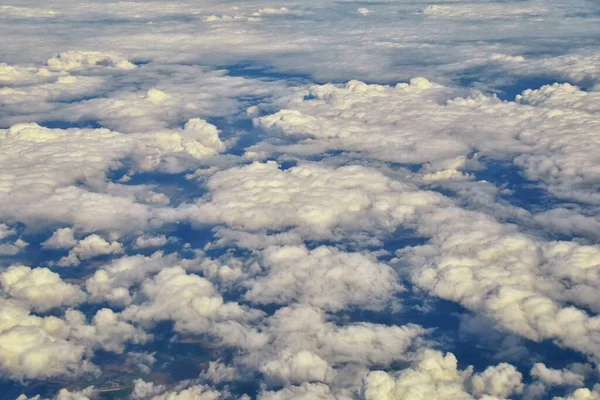 England Rural Landscape Fields Meadows Clouds Aerial View Airplane Endless — Stock Photo, Image