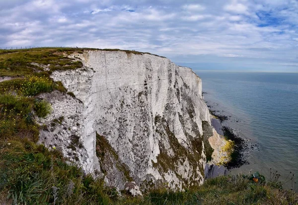 Weiße Klippen Von Dover Detaillierte Ansicht Der Klippen Aus Der — Stockfoto