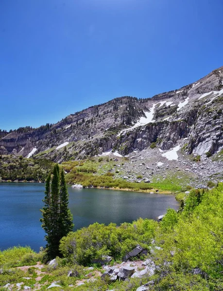 Silver Lake Flat Vistas Del Embalse Del Lago Agua Dulce — Foto de Stock