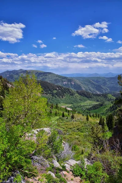 Silver Lake Flat Reservoir Vista Sulle Montagne Dal Sentiero Sopra — Foto Stock