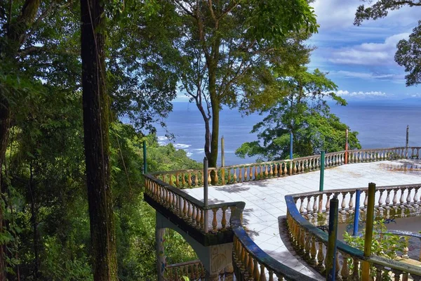 Jaco Strand Oceaan Stad Uitzicht Costa Rica Van Miro Ruïnes — Stockfoto