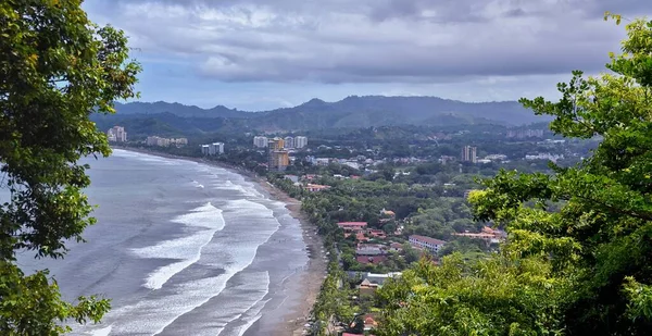 Praia Jaco Oceano Cidade Vistas Costa Rica Miro Ruins Mansão — Fotografia de Stock