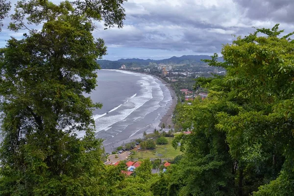 Praia Jaco Oceano Cidade Vistas Costa Rica Miro Ruins Mansão — Fotografia de Stock