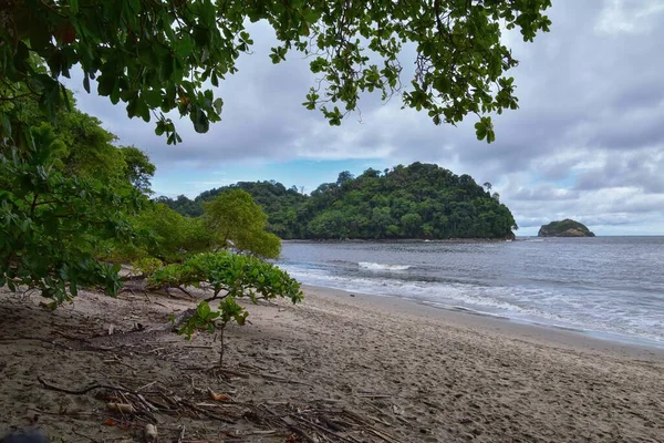 Вид Пляж Национальном Парке Эль Мануэль Антонио Коста Рика Центральная — стоковое фото
