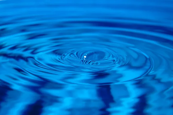 Blue macro whirlpool water — Stock Photo, Image