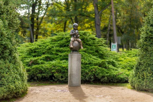 Frantiskovy Lazne Tschechien Oktober 2021 Große Tschechische Kurstadt Herbst Statue — Stockfoto