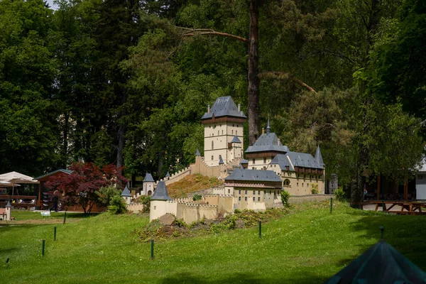 Marianske Lazne República Checa Maio 2022 Boheminium Miniature Park Dominante — Fotografia de Stock