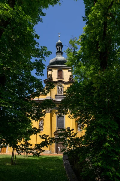 Iglesia Barroca San Pedro Pablo Peruc Cerca Louny República Checa — Foto de Stock