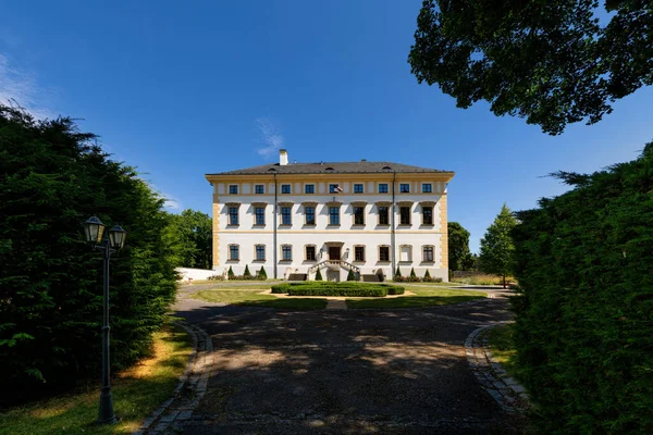 Remains of the castle Rabstejn nad Strelou, built next to the castle. In the area of the former castle there is now a chateau, a Servite monastery and a church - Region Pilsen, Czech Republic.