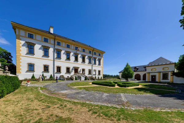 Resti Del Castello Rabstejn Nad Strelou Costruito Accanto Castello Nella — Foto Stock