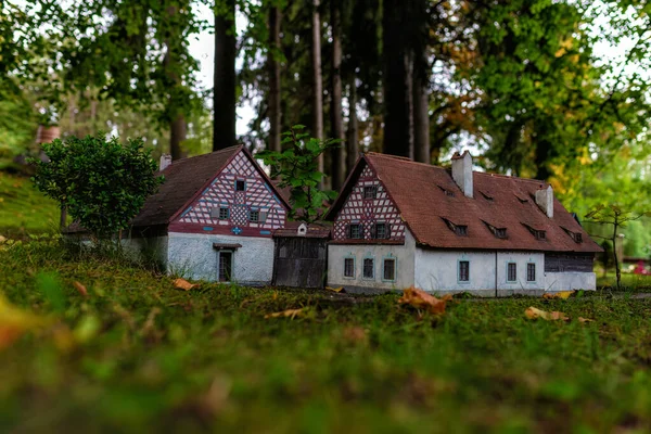 Marianske Lazne Чехія Вересня 2022 Boheminium Miniature Park Мініатюра Ферми — стокове фото
