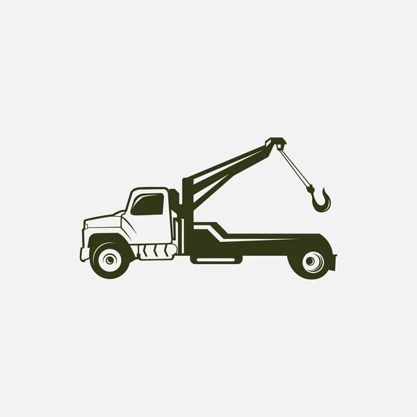 Tow Towing Truck Service Logo Template Vector Simple Logo Eps — Stok Vektör