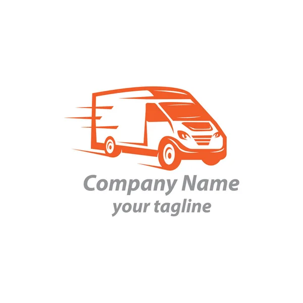 Простий Фургон Або Логотип Автомобіля Транспортної Компанії — стоковий вектор
