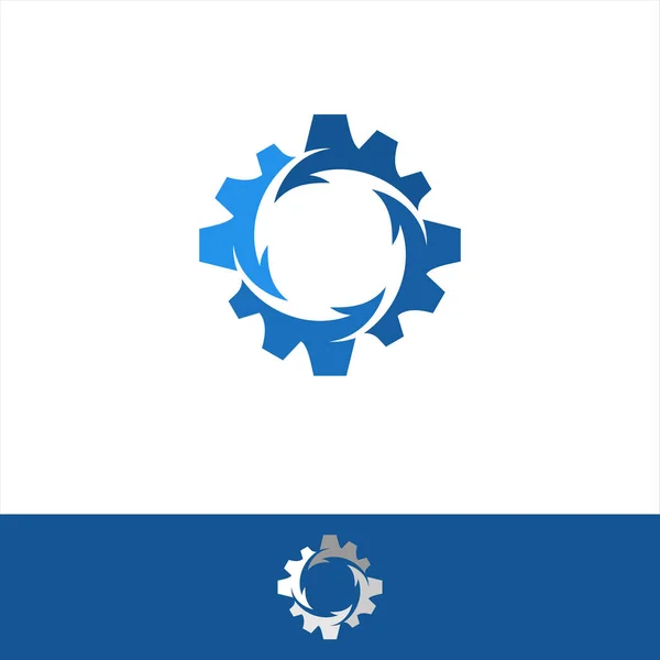 Дизайн Логотипа Gear Tech Вашей Лучшей Бизнес Компании Векторная Иллюстрация — стоковый вектор