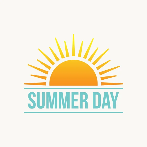 Hallo Sommer Bild Typografie Vektor Design Image Sommer Tag Thema — Stockvektor