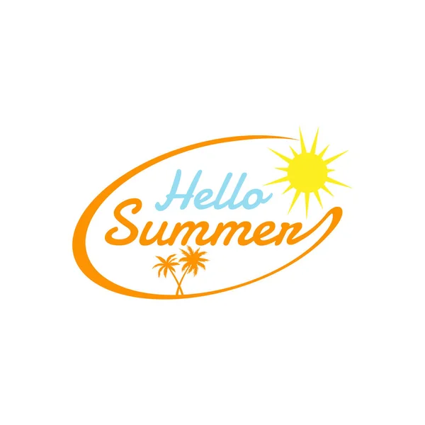 Hallo Sommer Bild Typografie Vektor Design Image Sommer Tag Thema — Stockvektor