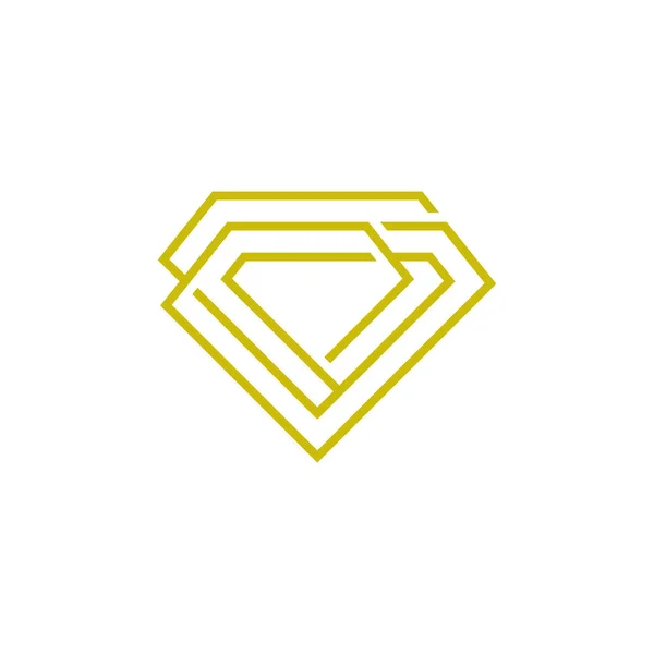 Алмазна Лінія Ювелірного Логотипу Векторне Зображення Алмазний Логотип Ювелірної Лінії — стоковий вектор