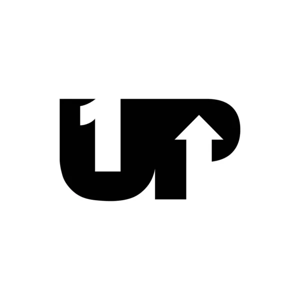 1Up Conceito Vetor Design Logotipo Criativo Combinação Letra Logotipo Número — Vetor de Stock