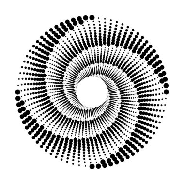 Round Dotted Spiral Vortex 1background for pop art comic from halftone dots