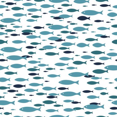School of fish swims in the sea or ocean for background