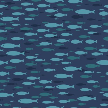 School of fish swims in the sea or ocean for background