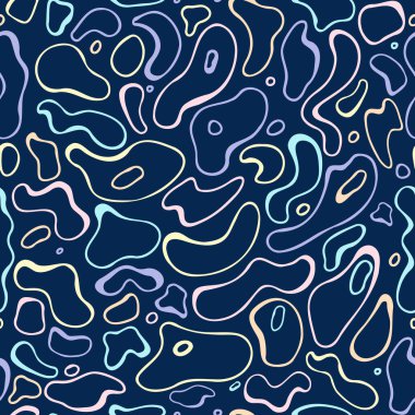 Seamless pastel bubbles in pink and green and yellow and purple colors