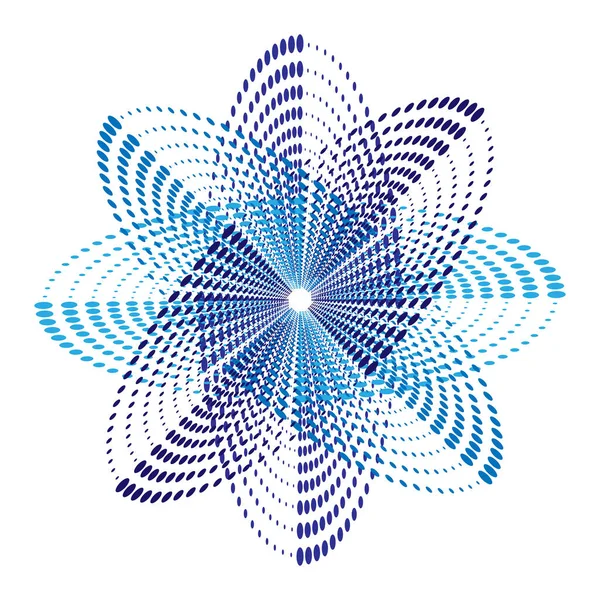 Fractal Symbol Star Dotted Spiral Vortex Background Pop Art Comic — Archivo Imágenes Vectoriales