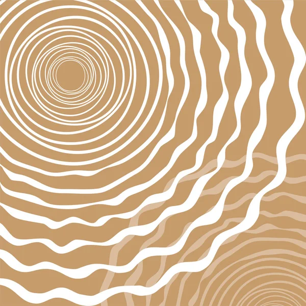 Golden Background Circles Tree Rings — стоковый вектор