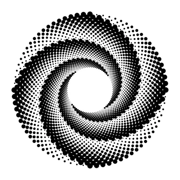 Dotted Spiral Vortex 1Background Pop Art Comic Halftone Dots — Archivo Imágenes Vectoriales