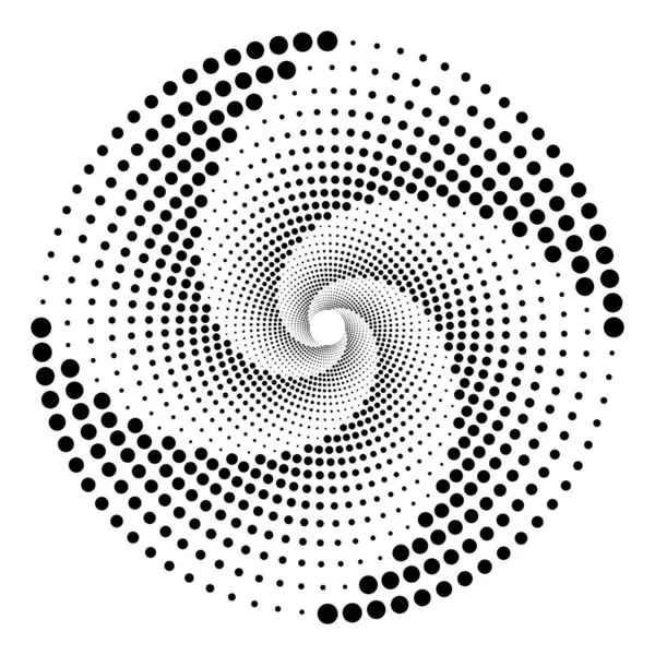 Dotted Spiral Vortex Background Pop Art Comic Halftone Dots —  Vetores de Stock