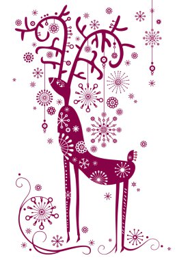 Ren geyiği ile arka plan