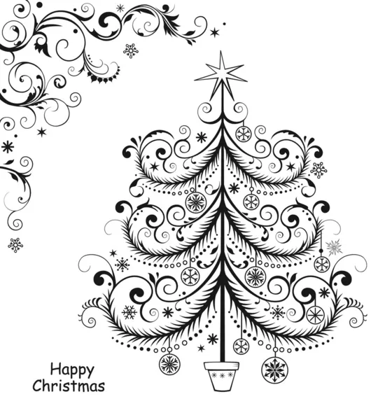 Φόντο με χριστουγεννιάτικο δέντρο Royalty Free Εικονογραφήσεις Αρχείου