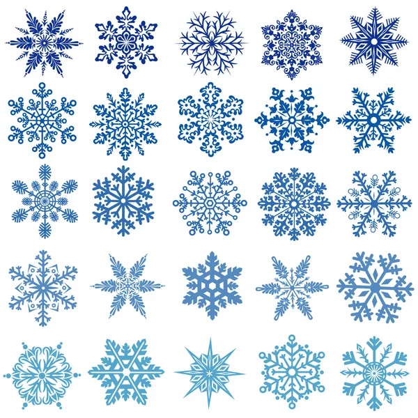 bir dizi vektör kar taneleri