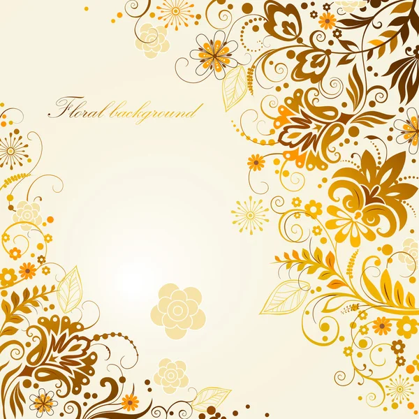 Fundo floral ornamentado — Vetor de Stock