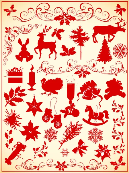 Bir dizi Noel elementi