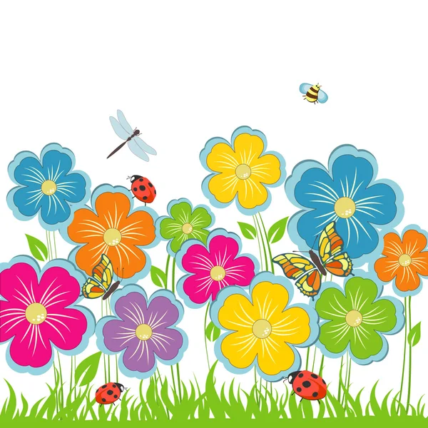 Yaz arka plan çiçek glade