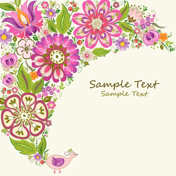 Kuşlu çiçek arkaplanı