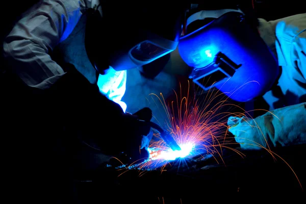 Welding sparks — Stock Photo, Image