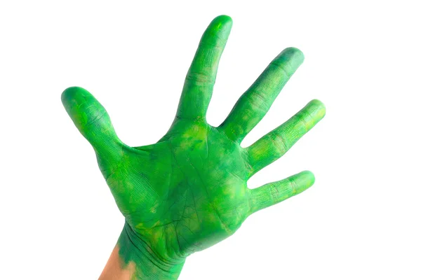 Grüne Hand — Stockfoto