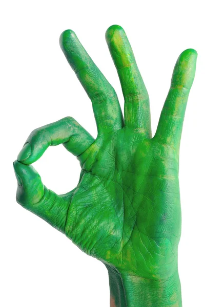 Grüne Hand — Stockfoto