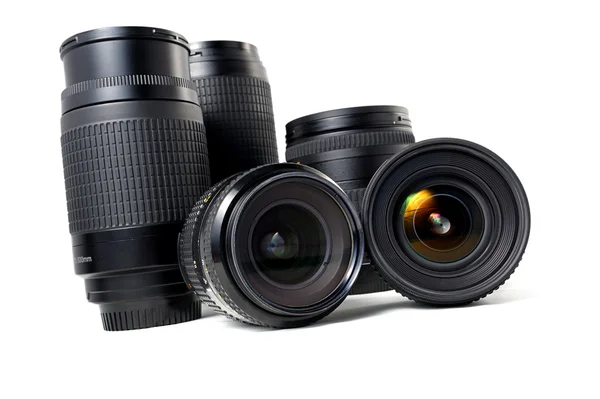 Lenses on white background — Stock Photo, Image