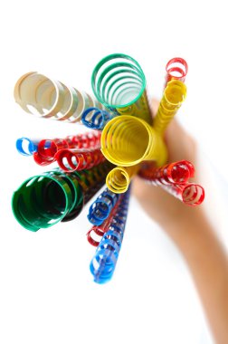 renkli halka omurga el bağlama