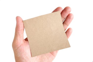 recycled paper on hand clipart