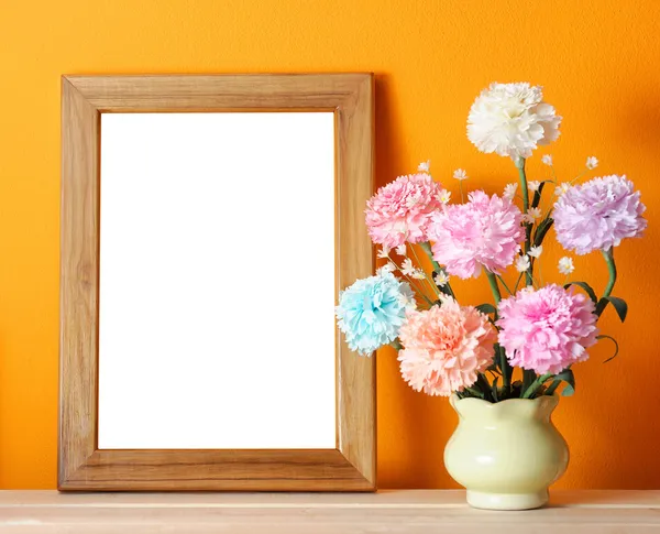 Houten afbeeldingsframe — Stockfoto