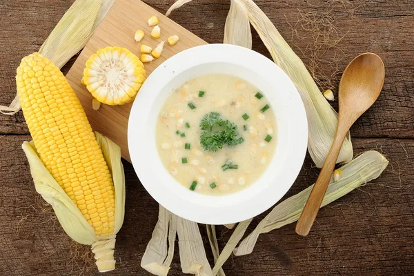 Maissuppe — Stockfoto