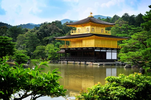 Shariden Rokuon Vulgarmente Conhecido Como Pavilhão Ouro Kinkaku Templo Budista — Fotografia de Stock