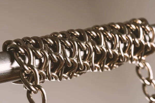 Abstract Stainless Steel Chain Metal Bar — Foto Stock