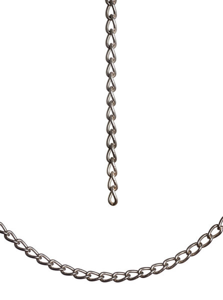stainless steel chain isolated over white background