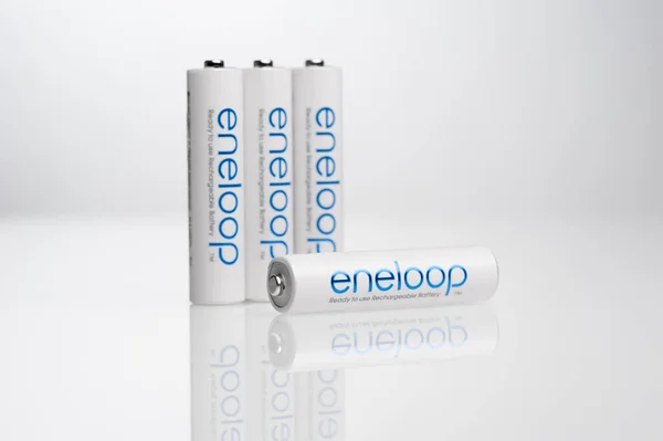 Bangkok Thailand October 2017 Eneloop Aaa Rechargeable Batteries Eneloop Developed — Stock Photo, Image