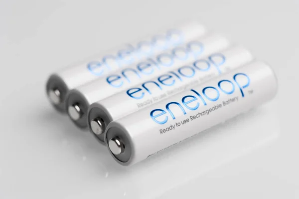 Bangkok Thailand October 2017 Eneloop Aaa Rechargeable Batteries Eneloop Developed — Zdjęcie stockowe